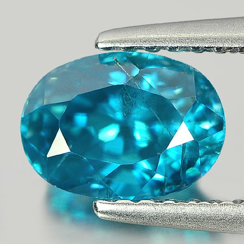 Natural Blue Zircon 2.22 Ct. Oval Shape 7.7 x 5.6 Mm Gemstone from Cambodia: Product ID: 807720951 Product Name: Natural Zircon Weight: 2.22 CT. Size: 7.7 x 5.6 x 5.1 MM. Shape: Oval Color: Blue Clarity:SI Luster: Good Gems Origin: Cambodia Treatment: Heated Crystal Structure: