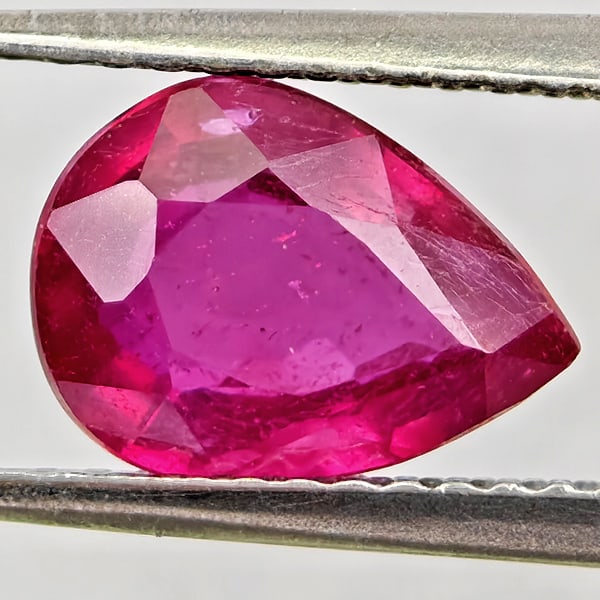 Natural Purplish Red Ruby 2.13 Ct. Pear Shape 9.2 x 6.9 Mm Gemstone From Madagascar (1 of 3)