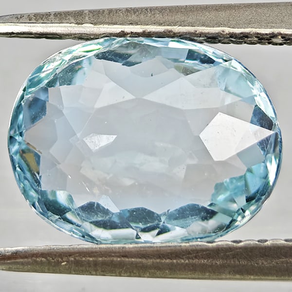 Natural Light Blue Aquamarine 1.73 Ct. Oval Shape 9.1 x 7.1 Mm. Unheated Gemstone From Brazil: Product ID: 800812344 Product Name: Natural Aquamarine Weight: 1.73 CT. Size: 9.1 x 7.1 x 3.9 MM. Shape: Oval Color: Light Blue Clarity:VSI Luster: Very Good Gems Origin: Brazil Treatment: Unheated Cr