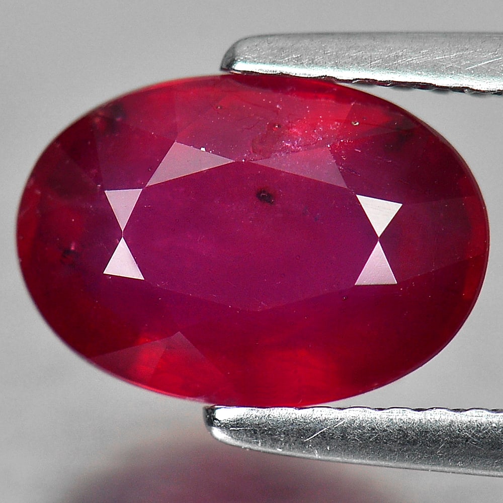 Natural Purplish Red Ruby 3.66 Ct. Oval Shape 10.3 x 7.2 Mm Gemstone From Madagascar (1 of 3)