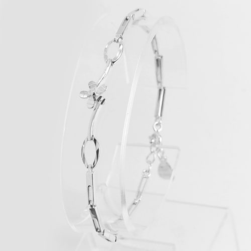 925 Sterling Silver Bracelet Jewelry White Gold Plated Length 6.5 Inch. 5.22 Grams: Product ID: 280560053 Product Type: 925 Sterling Silver Fine Jewelry Jewelry Weight: 5.22 Grams. Gemstones Color: Silver Metal: Solid Silver 92.5%. Gemstone Detail: Average Range 4.87 - 5.33 Gram Per