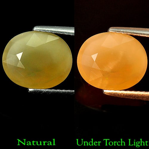 Natural Multi Color Opal 3.11 Ct. Oval Shape 11.5 x 9.5 Mm Gemstone From Ethiopia: Product ID: 818710540 Product Name: Natural Opal Weight: 3.11 CT. Size: 11.5 x 9.5 x 7 MM. Shape: Oval Color: Multi Color Clarity:Semi - Transparent Luster: Good Gems Origin: Ethiopia Treatment: Unhea