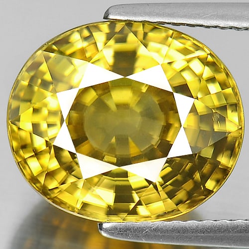 Natural Yellow Zircon 11.20 Ct. Clean Oval Shape 12.9 x 11.1 Mm. Gemstone From Cambodia: Product ID: 807708065 Product Name: Natural Zircon Weight: 11.20 CT. Size: 12.9 X 11.1 X 7.8 MM. Shape: Oval Color: Yellow Clarity:IF Luster: Very Good Gems Origin: Cambodia Treatment: Heated Crystal