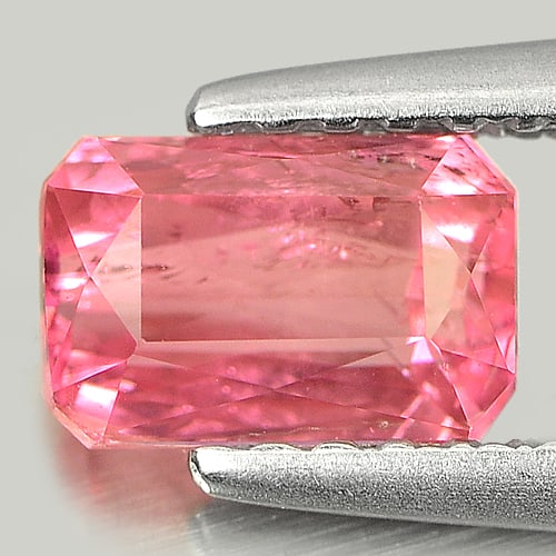 Natural Purplish Pink Tourmaline 0.93 Ct. Octagon Shape 6.6 x 4.3 Mm Gemstone from Nigeria: Product ID: 807232865 Product Name: Natural Tourmaline Weight: 0.93 CT. Size: 6.6 x 4.3 x 3.6 MM. Shape: Octagon Color: Purplish Pink Clarity:SI Luster: Good Gems Origin: Nigeria Treatment: Unheated C