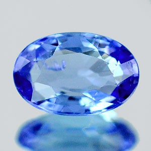 Natural Violetish Blue Tanzanite 0.45 Ct. Oval Shape 6 x 4 Mm Gemstone from Tanzania (1 of 3)