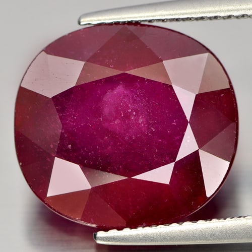Natural Purplish Red Ruby 11.44 Ct. Oval Shape 14 x 12.9 Mm Gemstone From Madagascar (1 of 3)
