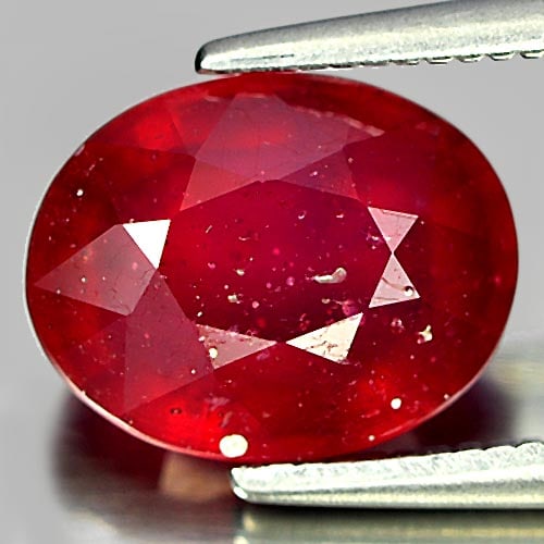 Natural Pinkish Red Ruby 3.49 Ct. Oval Shape 9.6 x 7.5 Mm Gemstone From Madagascar (1 of 3)