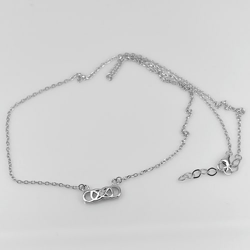 925 Sterling Silver Necklace Jewelry 2.20 Grams Length 18 Inch.: Product ID: 280540117 Product Type: 925 Sterling Silver Fine Jewelry Jewelry Weight: 2.20 Grams. Gemstones Color: Silver Metal: Solid Silver 92.5%. Gemstone Detail: About. White CZ Round Size 1.5 x 1.