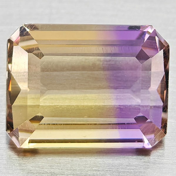 Natural Bi Color Ametrine 2.41 Ct. Octagon Shape 9.2 x 7 Mm Gemstone from Bolivia (1 of 3)