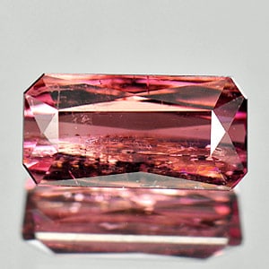 Natural Reddish Pink Tourmaline 1.73 Ct. Octagon Shape 9.8 x 5 Mm Gemstone from Nigeria: Product ID: 807223327 Product Name: Natural Tourmaline Weight: 1.73 CT. Size: 9.8 x 5 x 3.7 MM. Shape: Octagon Color: Reddish Pink Clarity:SI Luster: Good Gems Origin: Nigeria Treatment: Unheated Crys