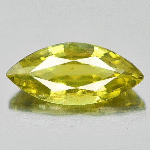 Natural Greenish Yellow Chrysoberyl 1.55 Ct. Marquise Shape 11.2 x 5 Mm. Gemstone from Madagascar (1 of 3)
