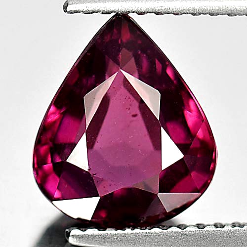 Natural Purplish Pink Rhodolite Garnet 3.66 Ct. Pear Shape 10.3 x 8.8 Mm Gemstone from Madagascar (1 of 3)