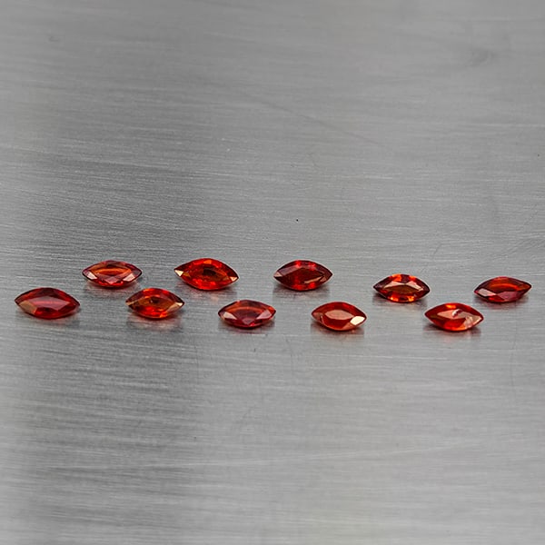 Natural Orangish Red Songea Sapphire 1.30 Ct. Pear Shape 6 x 5 Mm Gemstone from Tanzania (1 of 3)
