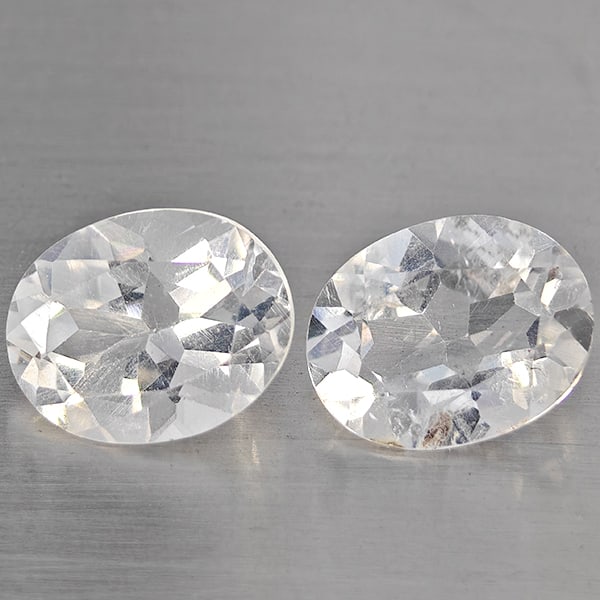 Natural White Quartz 3.28 Ct. 2 Pcs Oval Shape 9.2 x 7.3 Mm Gemstone from Brazil: Product ID: 805530275 Product Name: Natural Quartz Weight: 3.28 CT. Size: 9.2 x 7.3 x 5.2 MM. Shape: Oval Shape Color: White Clarity:VSI Luster: Good Gems Origin: Brazil Treatment: Unheated Crystal St