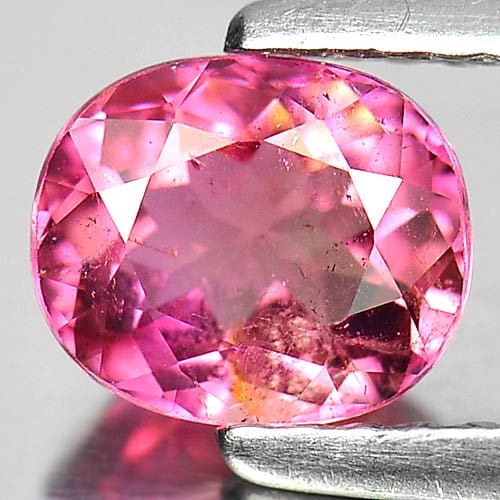 Natural Pink Tourmaline 0.85 Ct. Oval Shape 6.5 x 5.5 Mm Gemstone from Nigeria: Product ID: 807249232 Product Name: Natural Tourmaline Weight: 0.85 CT. Size: 6.5 x 5.5 x 3.5 MM. Shape: Oval Color: Pink Clarity:VSI Luster: Good Gems Origin: Nigeria Treatment: Unheated Crystal Stru
