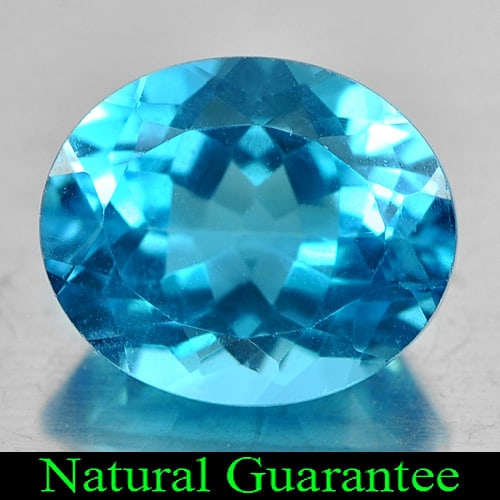 Natural Swiss Blue Topaz 5.80 Ct. Oval Shape 12 x 10 Mm Gemstone from Brazil: Product ID: 807161154 Product Name: Natural Blue Topaz Weight: 5.80 CT. Size: 12 x 10 x 6.5 MM. Shape: Oval Color: Swiss Blue Clarity:VVS Luster: Good Gems Origin: Brazil Treatment: Treated Crystal St
