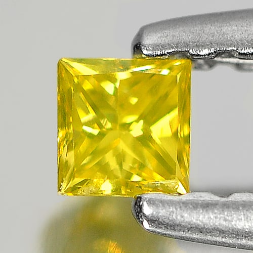 Natural Yellow Diamond 0.08 Ct. Square Princess Cut 2.4 Mm (1 of 3)