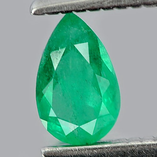 Natural Green Emerald 0.26 Ct. Pear Shape 5.7 x 3.6 Mm. Gemstone From Columbia: Product ID: 802403517 Product Name: Natural Emerald Weight: 0.26 CT. Size: 5.7 x 3.6 x 2.3 MM. Shape: Pear Color: Green Clarity:SI Luster: Good Gems Origin: Columbia Treatment: Unheated Crystal Struct