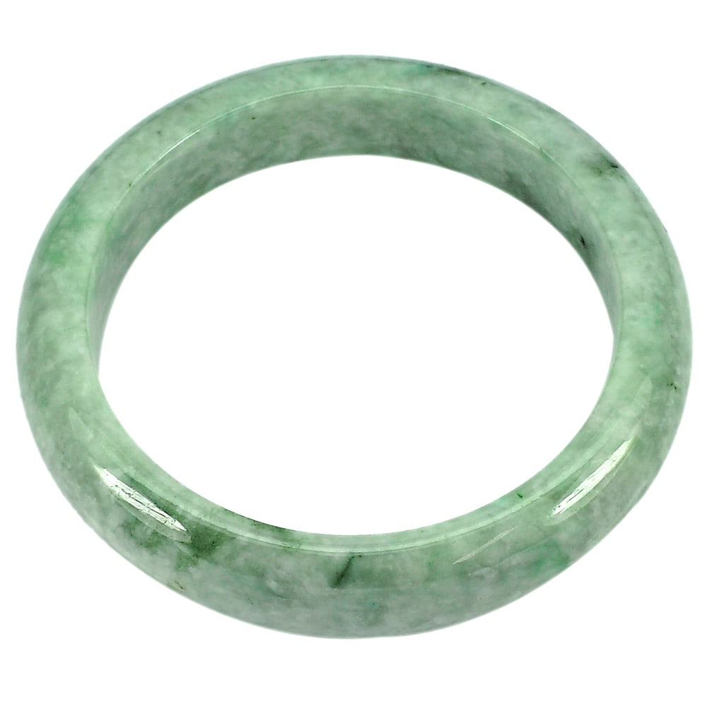 Natural Green Jade Bangle 316.06 Ct. Diameter 56 Mm. Unheated Gemstone (1 of 3)