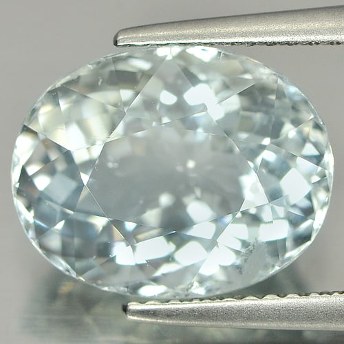 Natural Baby Blue Aqumarine 5.83 Ct. Oval Shape 12.8 x 10.1 Mm Gemstone from Brazil (1 of 3)