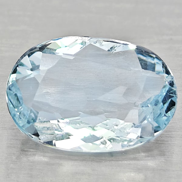 Natural Baby Blue Aquamarine 0.94 Ct. Oval Shape 8 x 5.8 Mm Gemstone From Brazil (1 of 3)