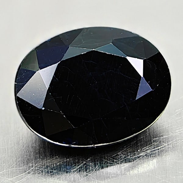 Natural Black Sapphire 2.69 Ct. Oval Shape 9.2 x 7 Mm Gemstone From Australia (1 of 3)