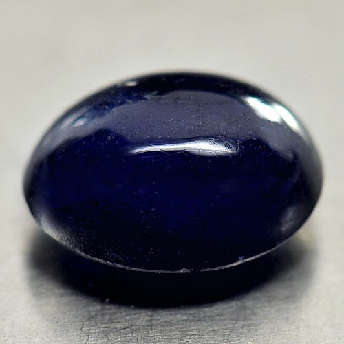 Natural Blue Sapphire 3.31 Ct. Oval Cabochon Shape 9.2 x 7.2 Mm Gemstone From Madagascar (1 of 3)