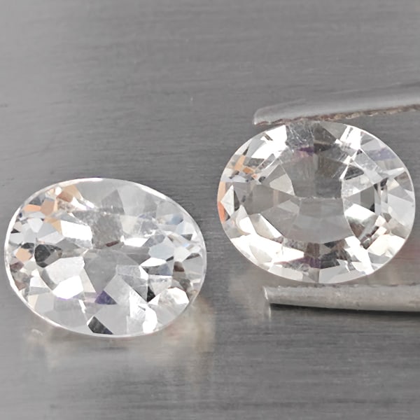 Natural White Quartz 3.38 Ct. 2 Pcs Oval Shape 9 x 7.4 Mm Gemstone from Brazil: Product ID: 805530246 Product Name: Natural Quartz Weight: 3.38 CT. Size: 9 x 7.4 x 4.3 MM. Shape: Oval Color: White Clarity:VSI Luster: Good Gems Origin: Brazil Treatment: Unheated Crystal Structure: