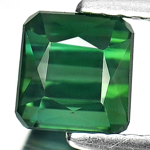 Natural Green Tourmaline 1.49 Ct. VVS Octagon Shape 6.1 x 5.9 Mm. Unheated Gemstone from Nigeria (1 of 3)
