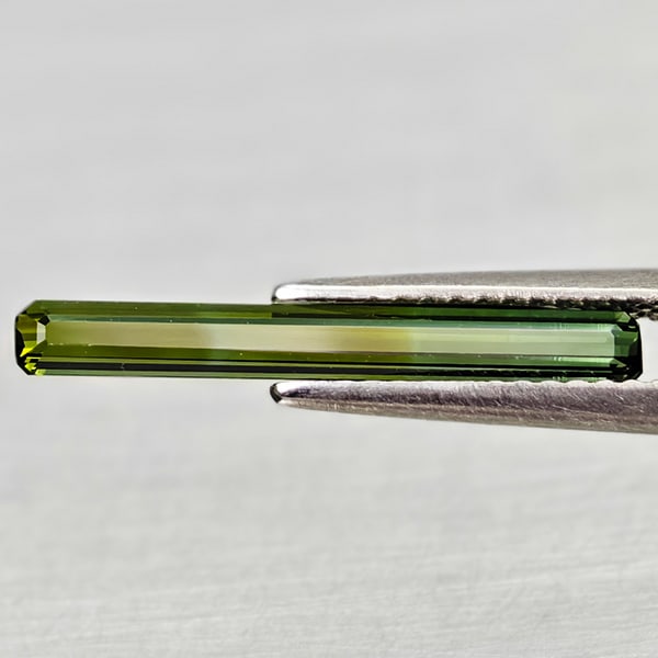 Natural Green Tourmaline 1.08 Ct. Octagon Shape 19.7 x 2.5 Mm Gemstone From Nigeria (1 of 3)
