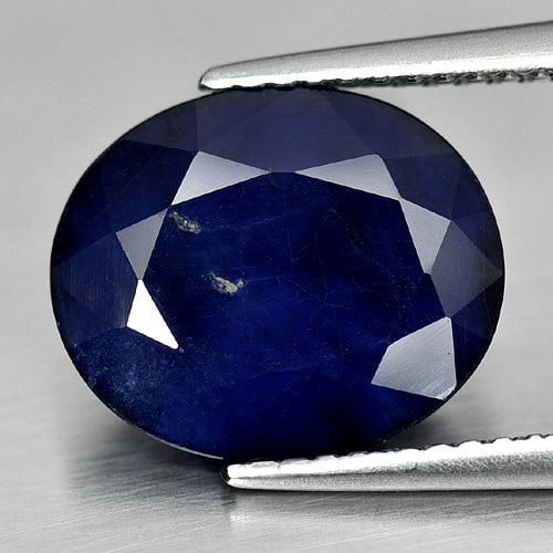 Natural Deep Blue Sapphire 4.79 Ct. Oval Shape 12 x 10 Mm Gemstone from Madagascar (1 of 1)
