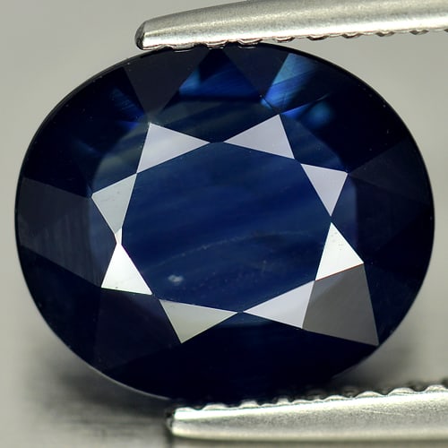 Natural Blue Sapphire 3.23 Ct. Oval Shape 10.5 x 9.1 Mm. Gemstone From Thailand (1 of 3)