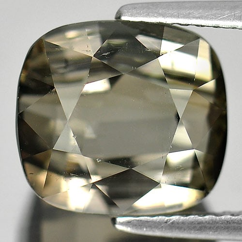 Natural Smoky Green Tourmaline 7.84 Ct. Cushion Shape 11.1 x 8.2 Mm. Gemstone from Nigeria (1 of 3)