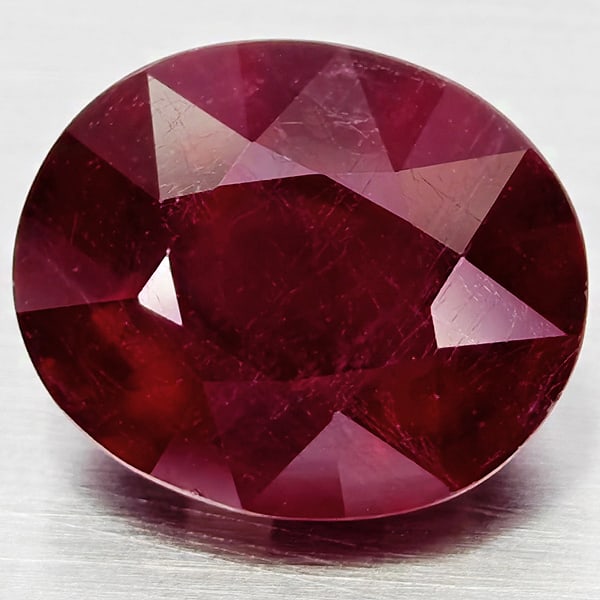 Natural Red Ruby 10.35 Ct. Oval Shape 13.8 x 10.5 Mm Gemstone From Madagascar (1 of 3)