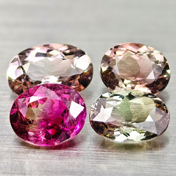 Natural Party Color Pink Tourmaline 1.90 Ct. 4 Pcs Oval Shape 6.3 x 4.4 Mm Gemstone From Nigeria: Product ID: 807250699 Product Name: Natural Tourmaline Weight: 1.90 CT. Size: 6.3 x 4.4 x 3 MM. Shape: Oval Shape Color: Party Color Pink Clarity:SI Luster: Good Gems Origin: Nigeria Treatment: Unheat