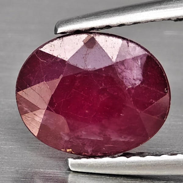 Natural Red Ruby 2.38 Ct. Oval Shape 9 x 7.2 Mm Gemstone from Madagascar (1 of 3)