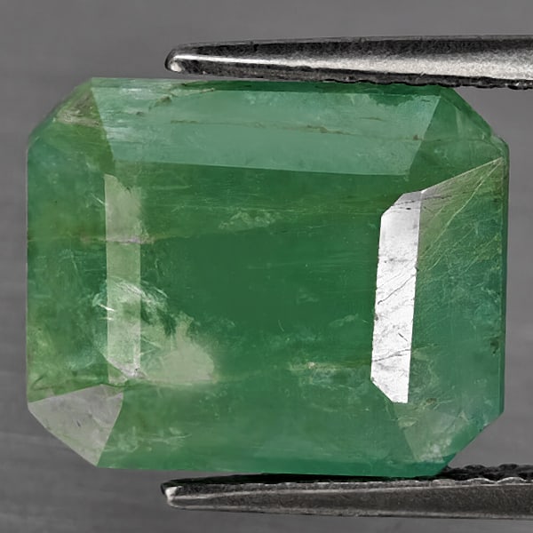 Natural Green Blueish Grandidierite 4.79 Ct. Octagon Shape 12 x 10 Mm Gemstone from Madagascar (1 of 3)