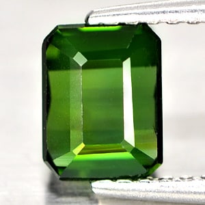 Natural Green Tourmaline 1.03 Ct. Octagon Shape 6.6 x 5 Mm Gemstone from Nigeria (1 of 3)