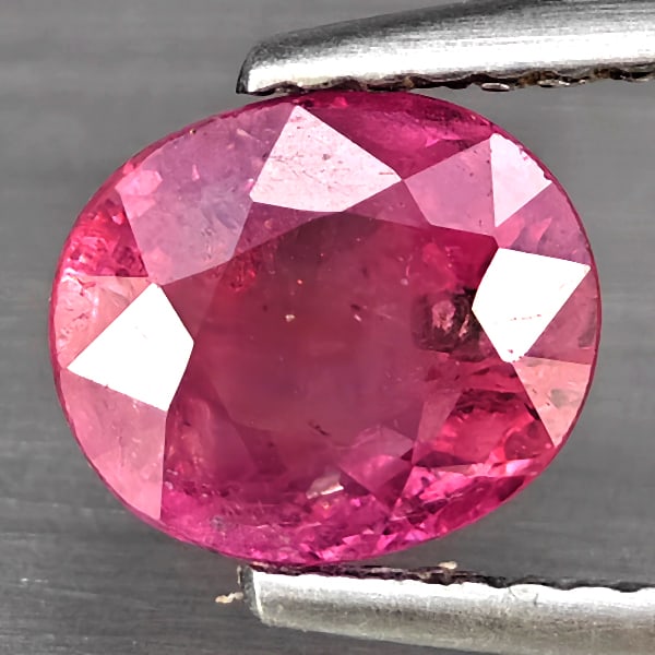 Natural Red Pink Ruby 1.81 Ct. Oval Shape 7.3 x 6.3 Mm Gemstone from Madagascar (1 of 3)