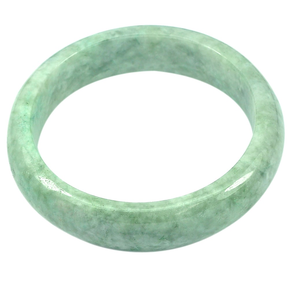 Natural Green Jade Bangle 360.00 Ct. Diameter 59 Mm. Unheated Gemstone (1 of 3)