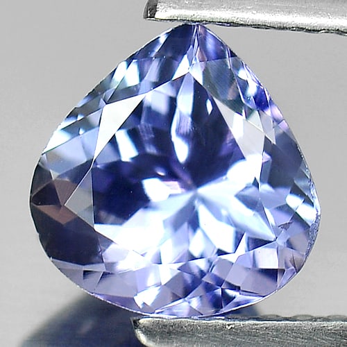 Natural Violetish Blue Tanzanite 1.44 Ct. Pear Shape 7.6 x 7.5 Mm Gemstone From Tanzania (1 of 3)