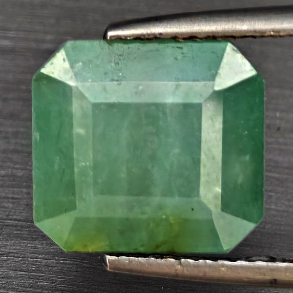 Natural Green Blueish Grandidierite 7.48 Ct. Octagon Shape 11 x 10.1 Mm Gemstone from Madagascar (1 of 3)