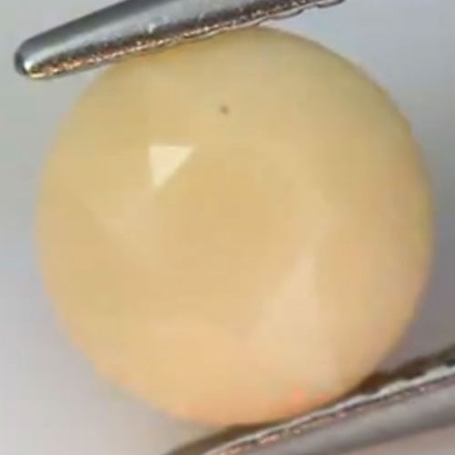 Natural Multi Color Opal 1.26 Ct. Round Shape 7.6 Mm. Gemstone From Ethiopia: Product ID: 818709685 Product Name: Natural Opal Weight: 1.26 CT. Size: 7.6 x 7.6 x 5.5 MM. Shape: Round Color: Multi Color Clarity:Semi - Transparent Luster: Good Gems Origin: Ethiopia Treatment: Unh