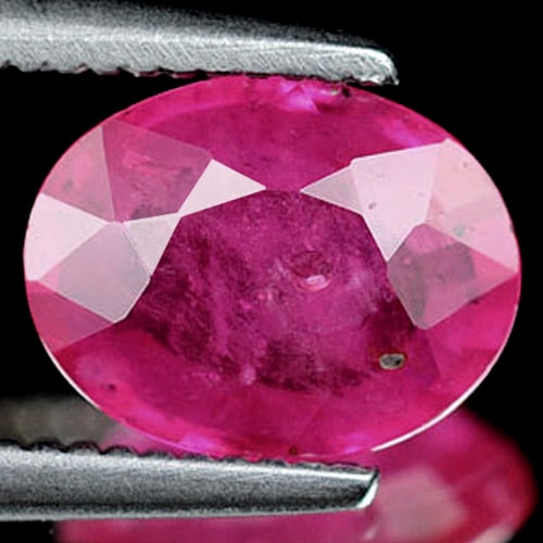 Natural Purplish Pink Ruby 1.44 Ct. Oval Shape 8 x 6.3 Mm. Gemstone From Mozambique: Product ID: 805926688 Product Name: Natural Ruby Weight: 1.44 CT. Size: 8 x 6.3 x 3 MM. Shape: Oval Color: Pink Clarity:SI1 Luster: Good Gems Origin: Mozambique Treatment: Heated Lead-glass filling Cr