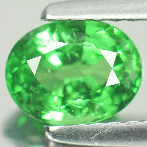 Natural Green Tsavorite Garnet Gemstones 0.90 Ct. Oval Shape 6.6 x 5.1 Mm. (1 of 3)