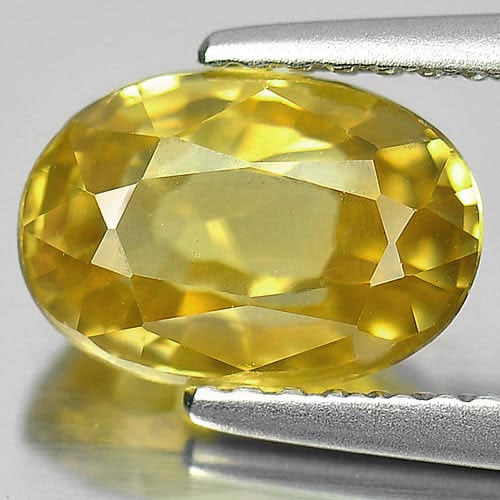 Natural Yellow Zircon Gemstones 2.90 Ct. VSI Oval Shape 9 x 6.3 Mm. (1 of 3)
