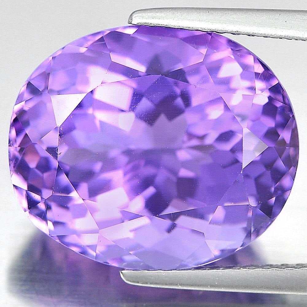 Natural Purple Amethyst Gemstones 13.13 Ct. Oval Shape 16.2 x 13.7 Mm. (1 of 3)