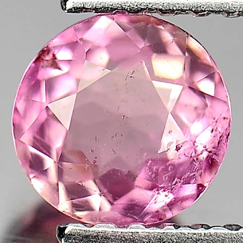 Natural Pink Tourmaline Gemstones 0.78 Ct. Round Shape 5.9 Mm: Product ID: 807249355 Product Name: Natural Tourmaline Weight: 0.78 CT. Size: 5.9 x 5.9 x 3.5 MM. Shape: Round Color: Pink Clarity:SI1 Luster: Good Gems Origin: Nigeria Treatment: Unheated Crystal Str