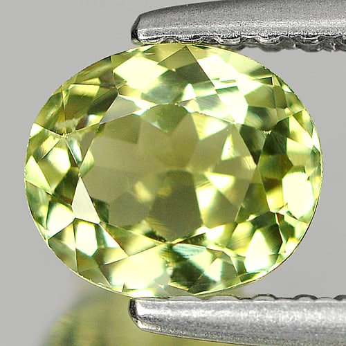 Natural Green Tourmaline Gemstones 0.86 Ct. Oval Shape 6.4 x 5.4 Mm (1 of 3)
