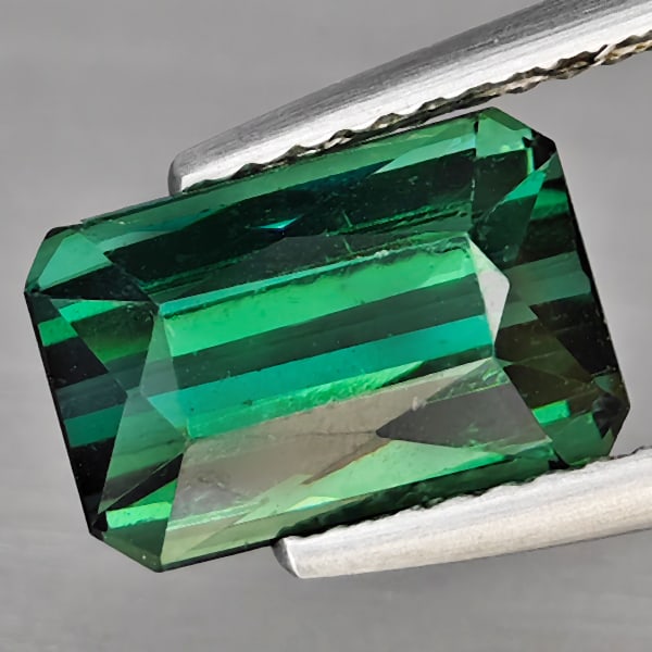 Natural Green Tourmaline Gemstone 3.37 Ct. Octagon Shape 9.7 x 6.5 Mm. Unheated from Nigeria - 2